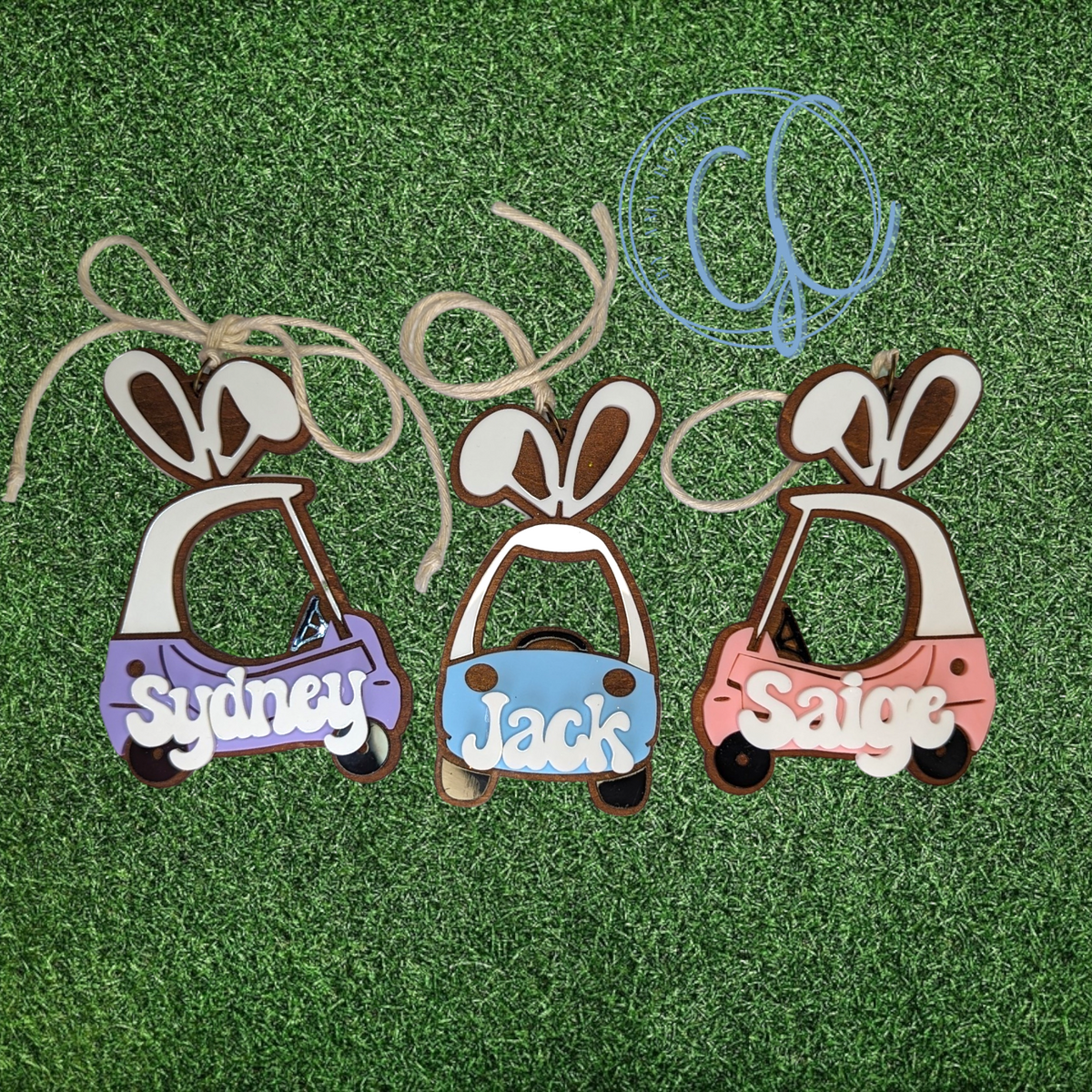 Push-Car Easter Basket Tags