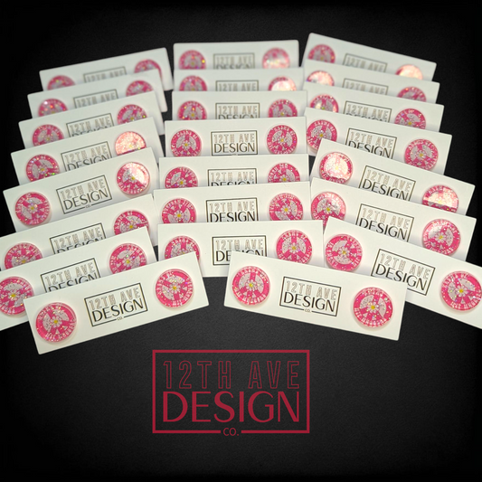 Group of matching stud earrings