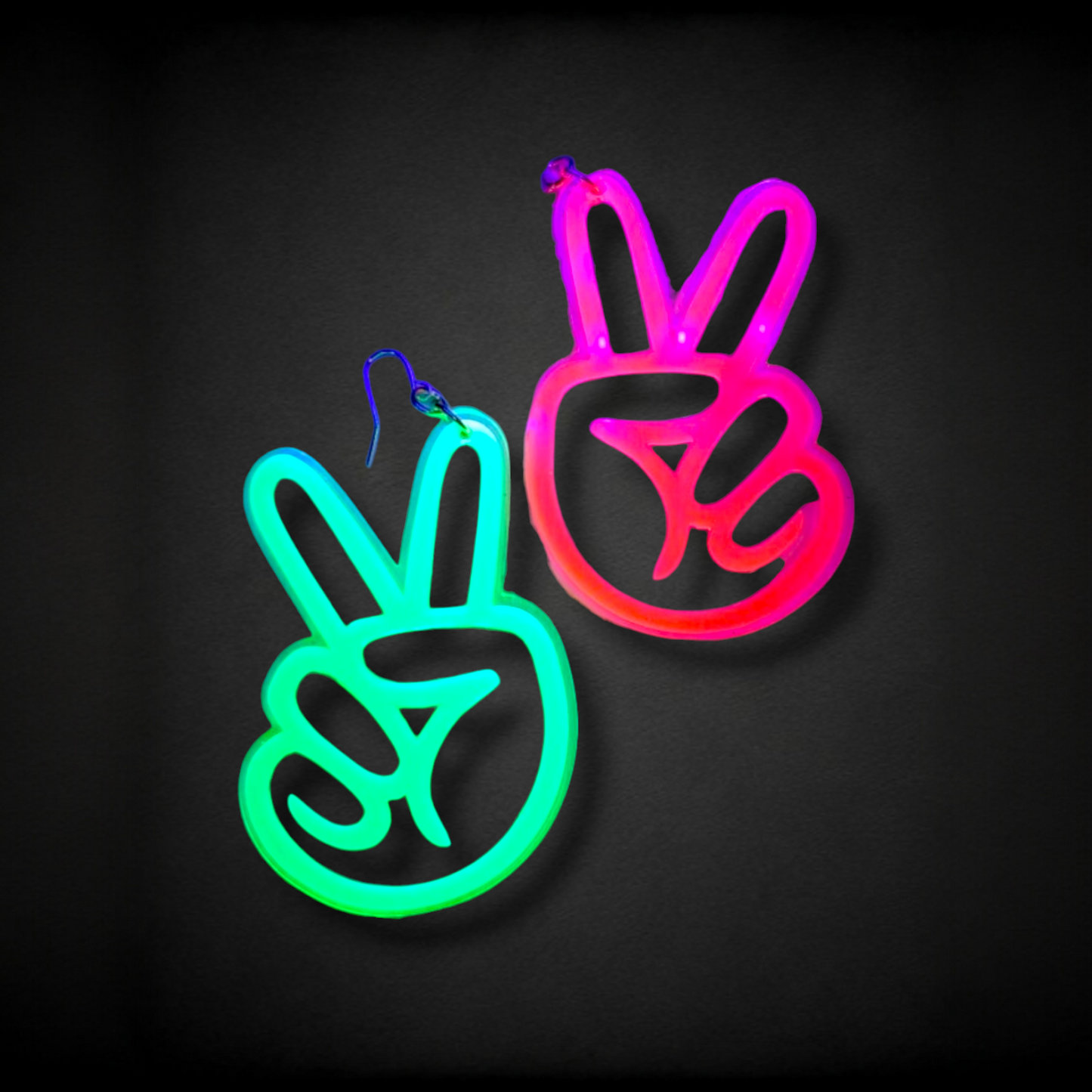 Peace Sign (Hand) Earrings