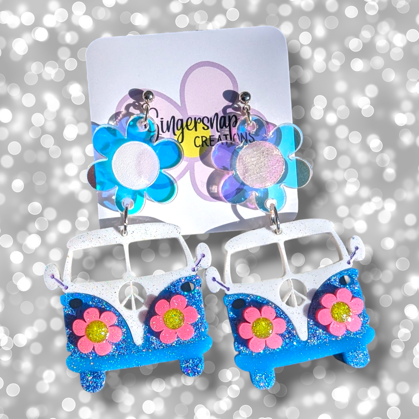 Retro Daisy Bus Earrings