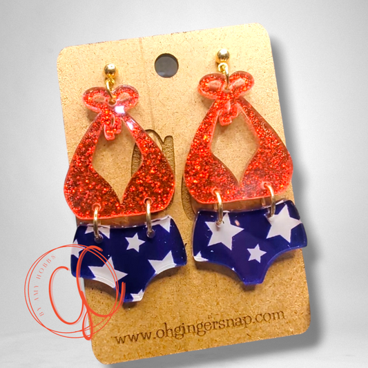 Beach Babe Swimsuit Earrings