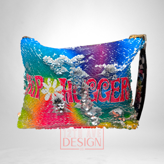 KOHH Flip Sequin Zipper Pouch