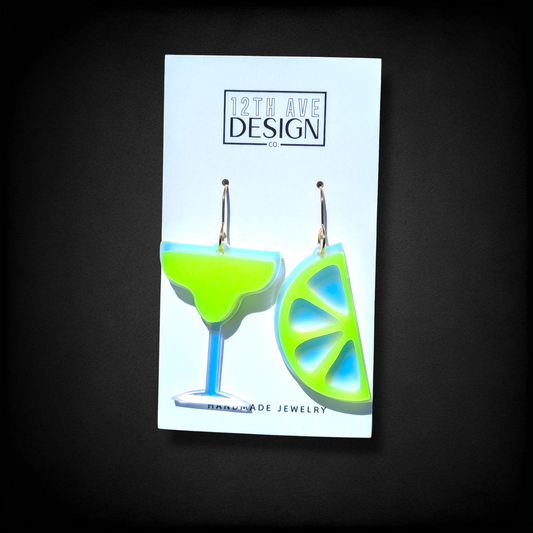 Margarita earrings iridescent color changing