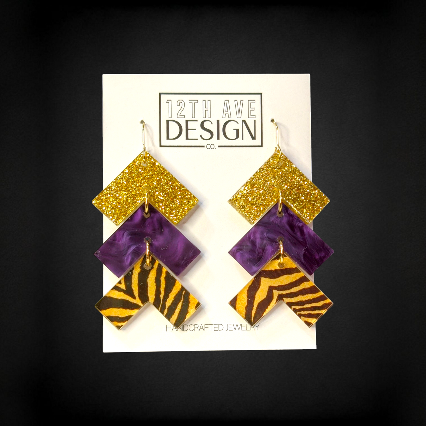 Mascot Chevron Earrings