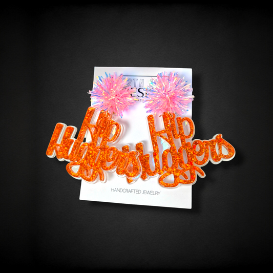 Hip Huggers Script Earrings