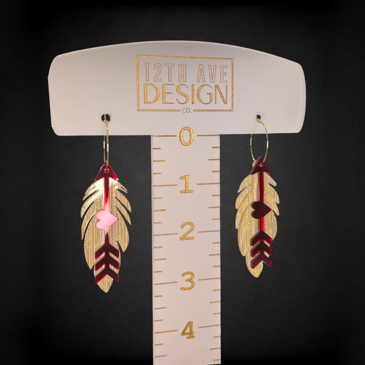 Nole Gang Feather Hoops