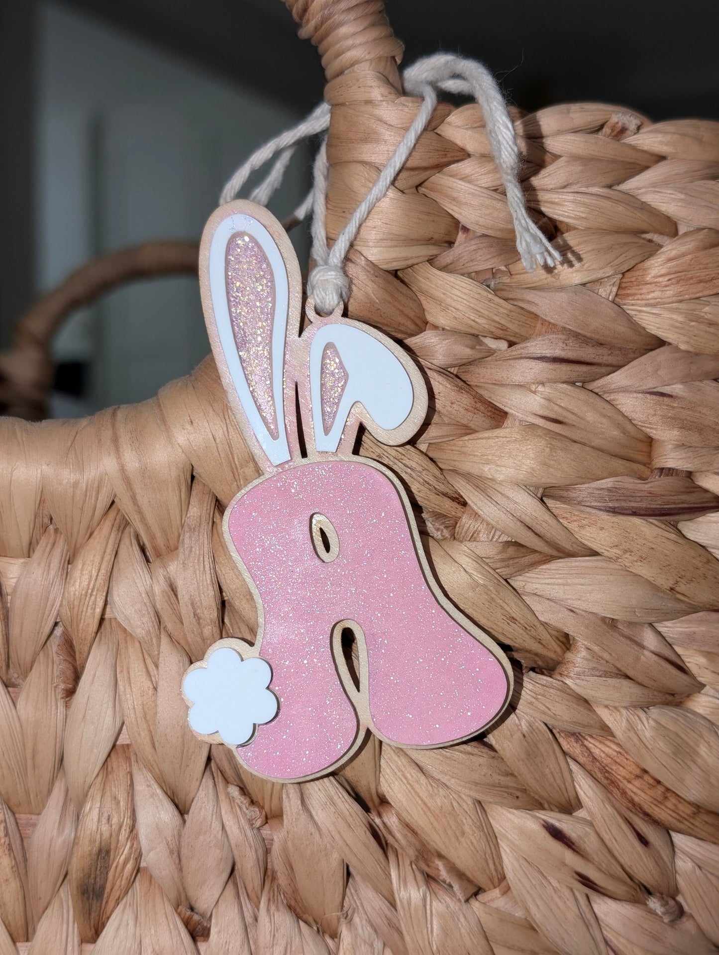 Easter Basket Name Tag (Bunny Initial)
