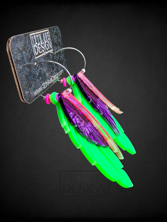 Custom Color Feather Hoops