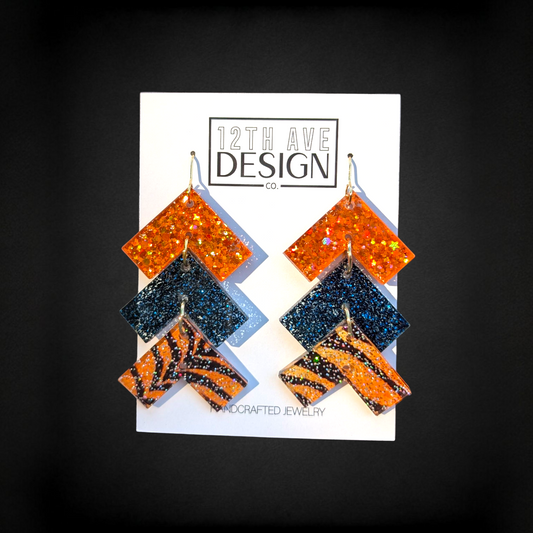 Mascot Chevron Earrings