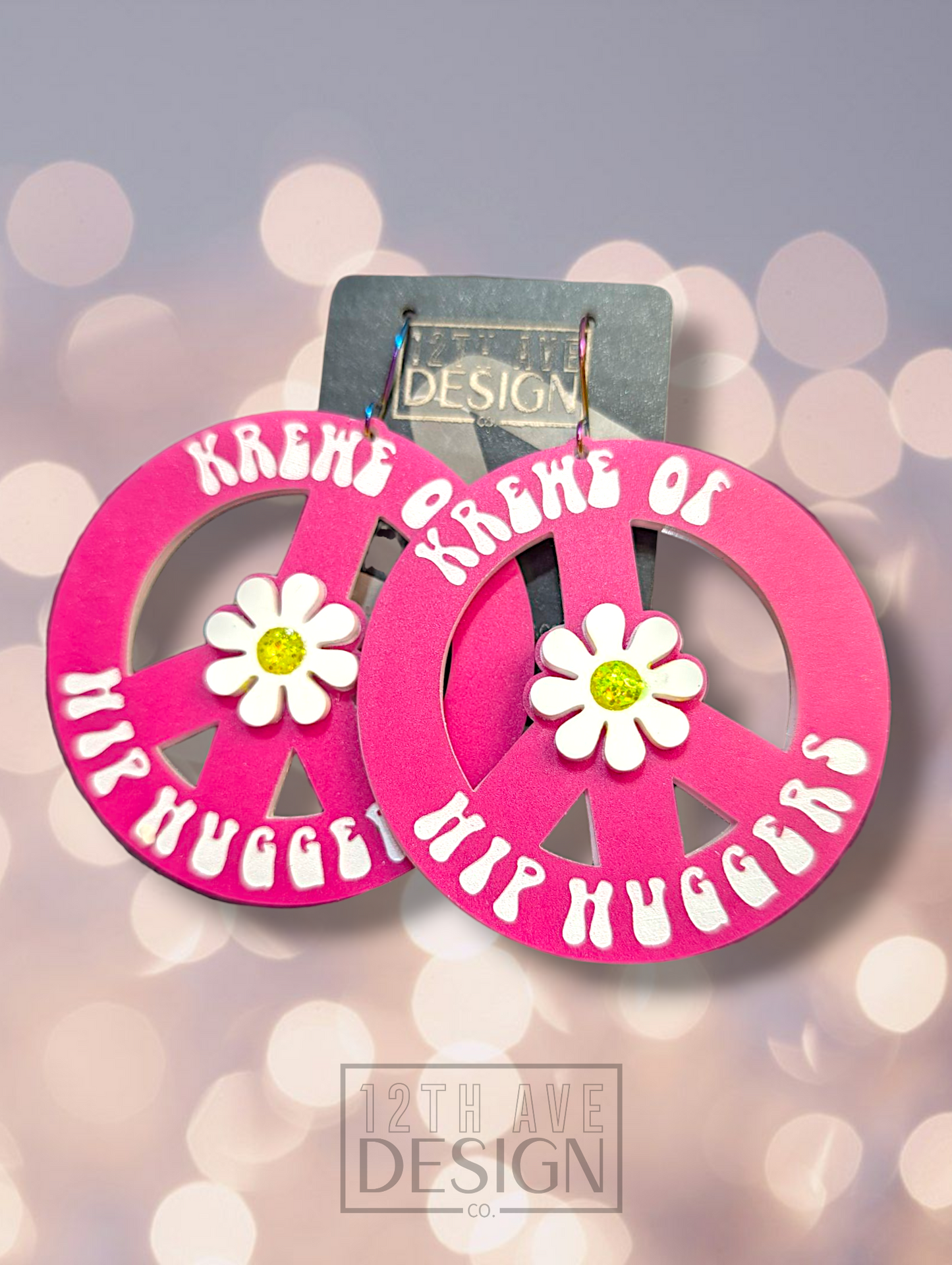 Peace Daisy Bead Earrings