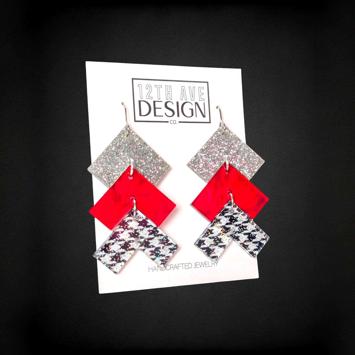 Mascot Chevron Earrings