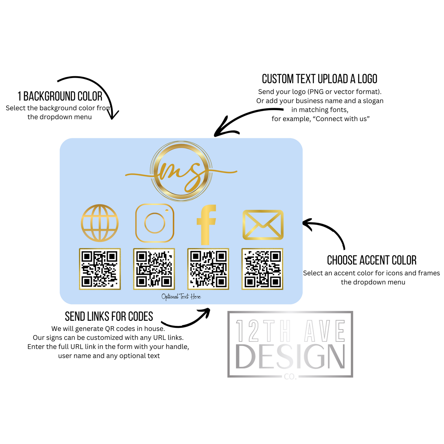 Business QR Countertop Sign