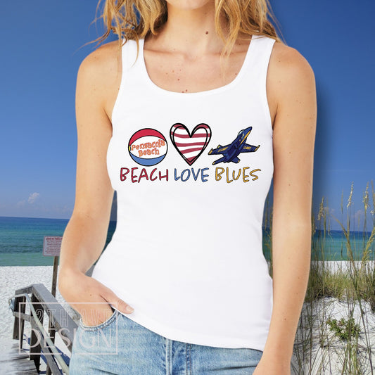 Beach | Love | Blues Essential Tank