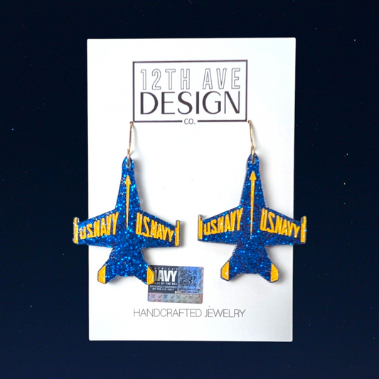Blue Angels Classic Jet Earring (Small)