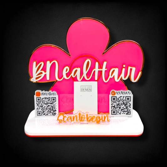 Business QR Countertop Sign