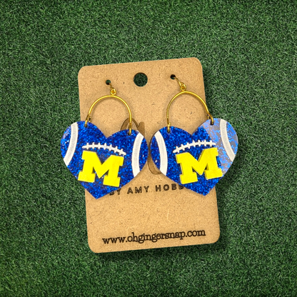 Jersey Heart Gameday Earrings