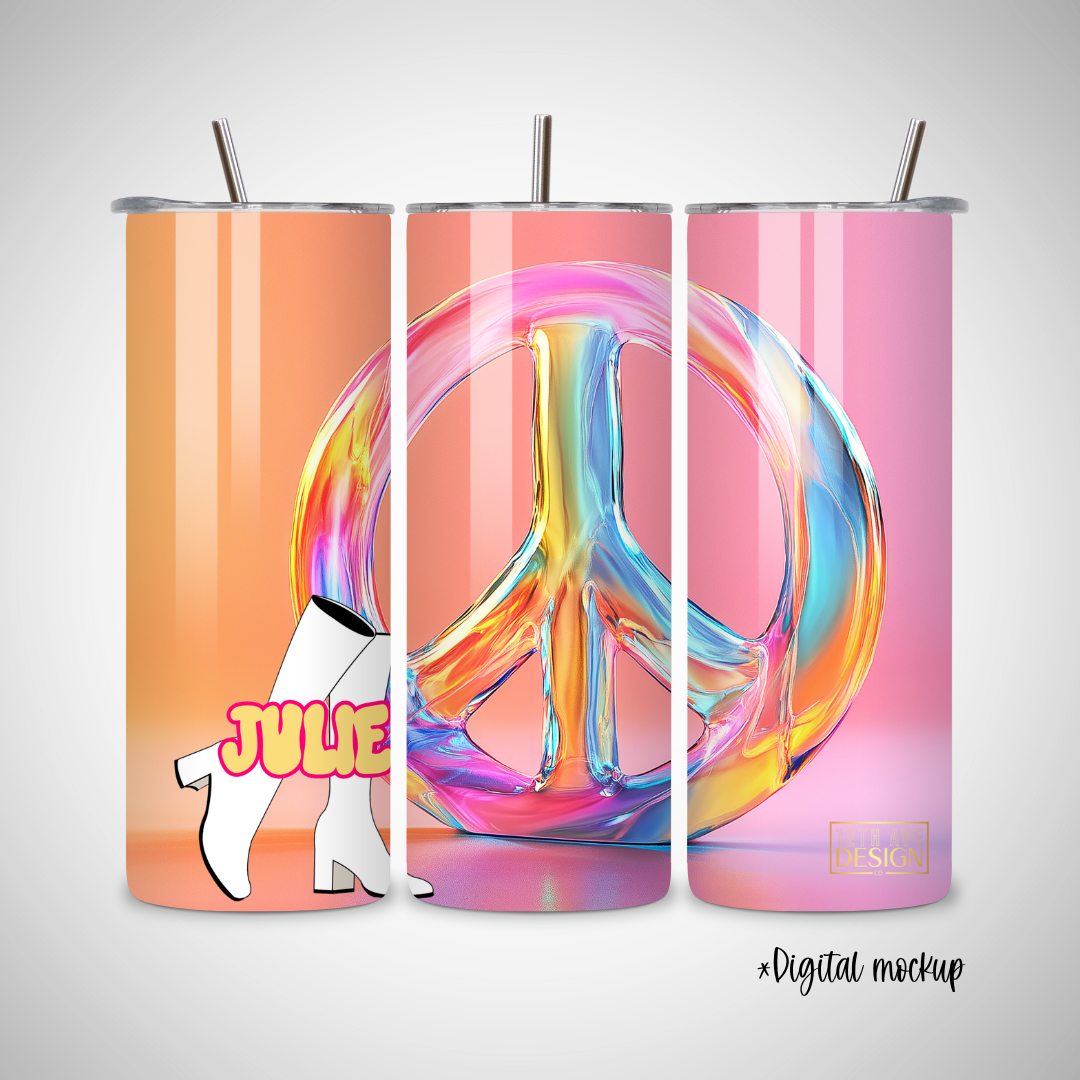 HH Pastel Peace Sign Tumblers