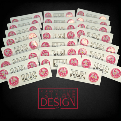 Group of matching stud earrings 