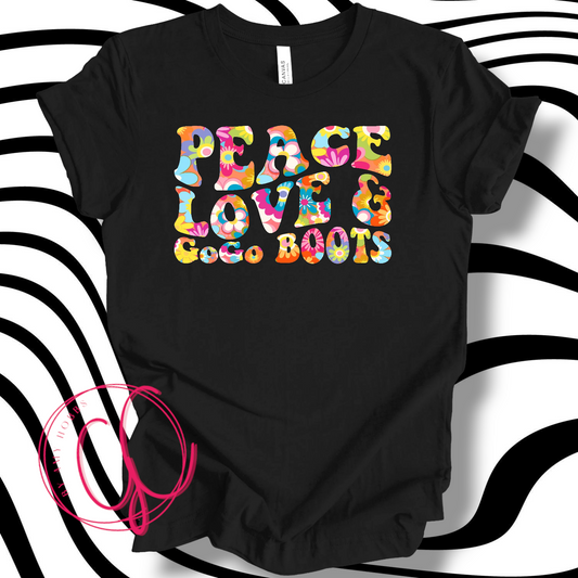 Peace, Love, GoGo Boots Tee