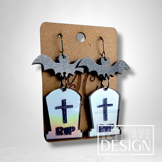 Headstone Earrings