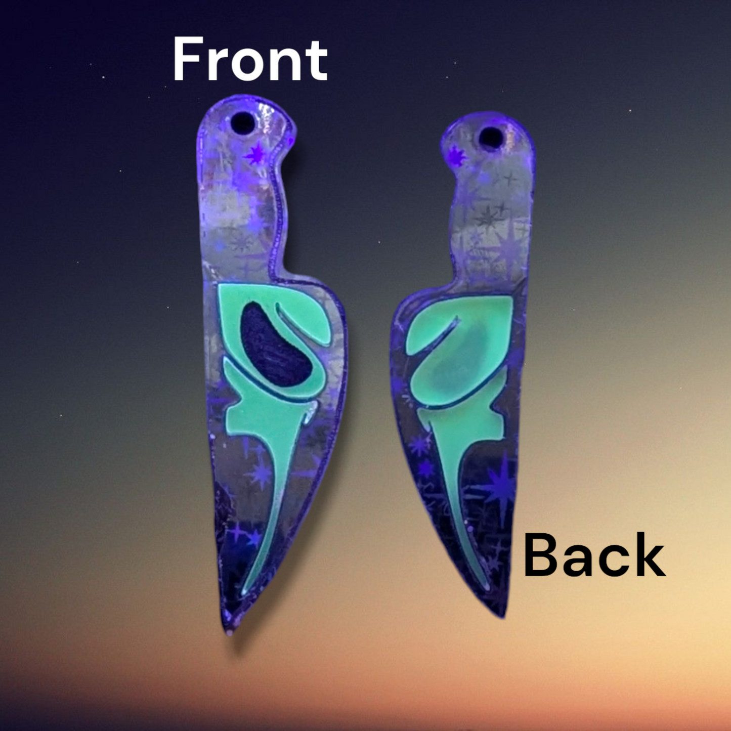 Glow-in-the-Dark Slasher Earrings