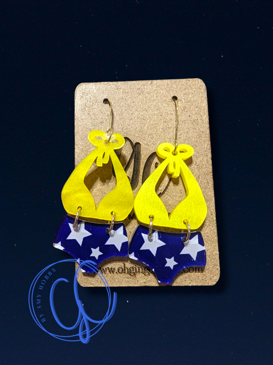 Retro Swimsuit Earrings
