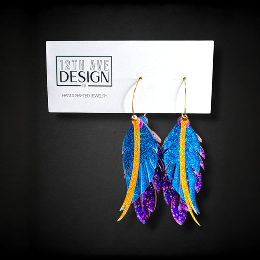 Custom Color Feather Hoops