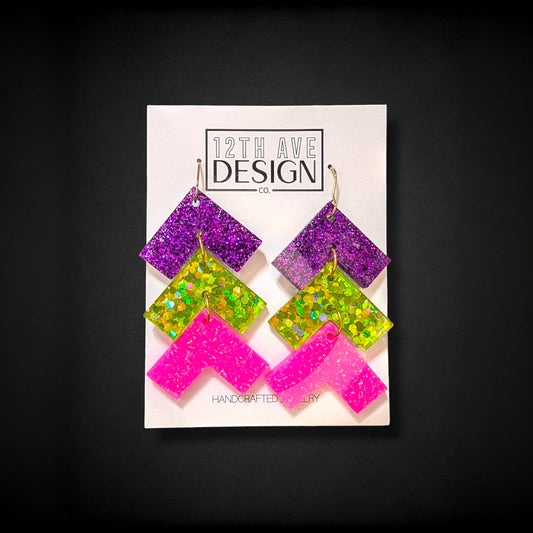 Chevron Trio Earrings