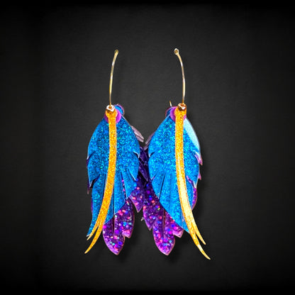 Custom Color Feather Hoops