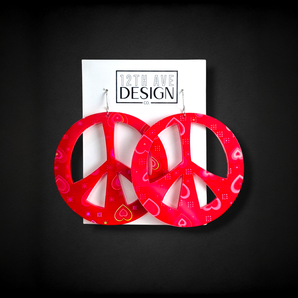Bubble Peace Sign Earrings