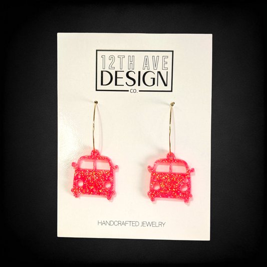 Mini Glitter Bus Hoops