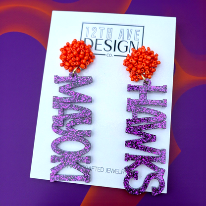 Mayoki | Hawks Court Letter Earrings