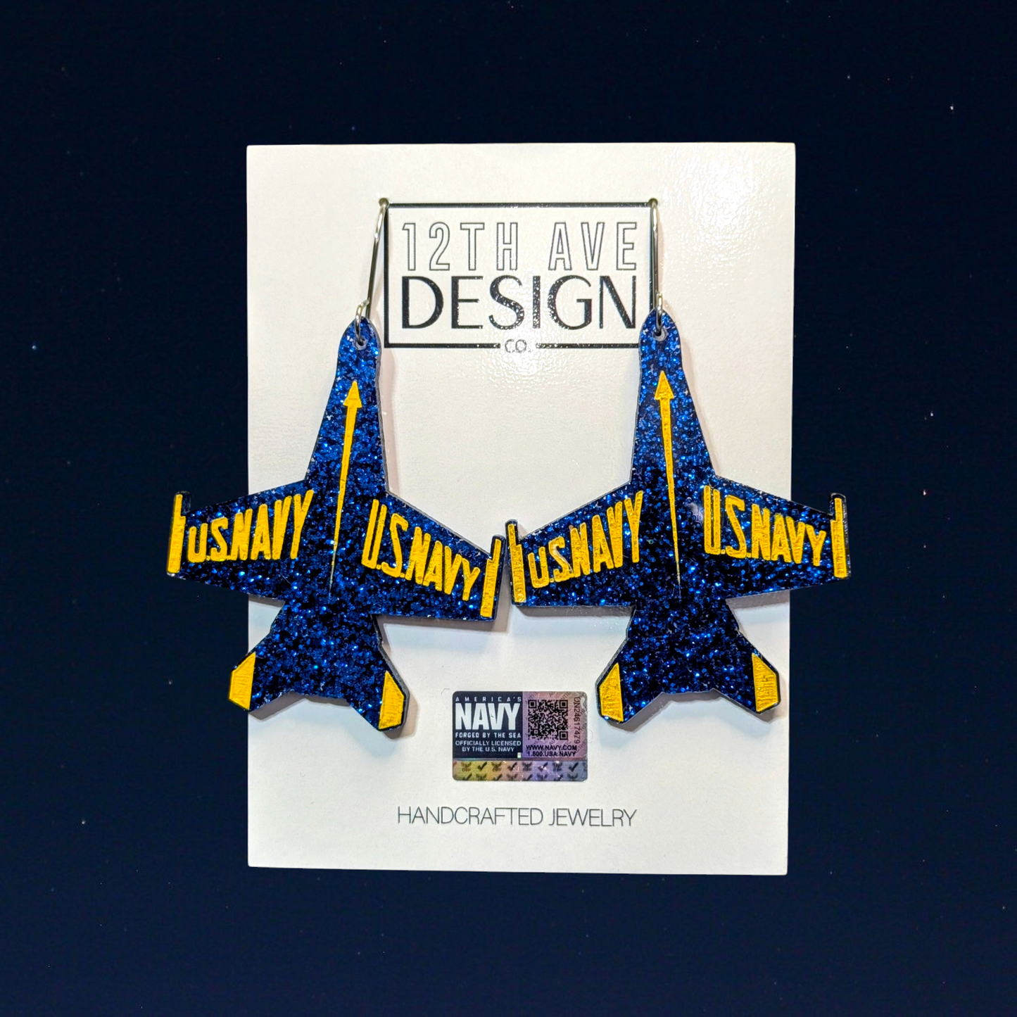Blue Angels Classic Jet Earring (Large)