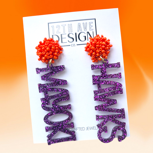 Mayoki | Hawks Court Letter Earrings