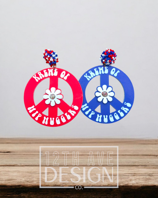 Peace Daisy Bead Earrings
