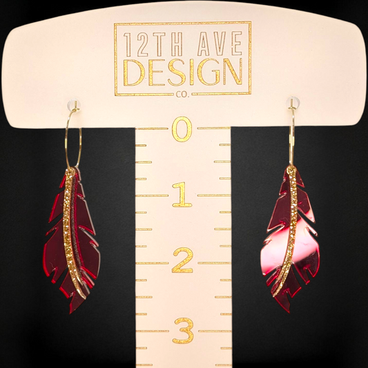 Nole Gang Feather Hoops