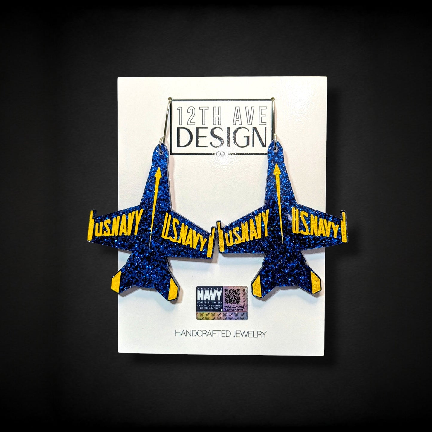 Blue Angels Classic Jet Earring (Large)