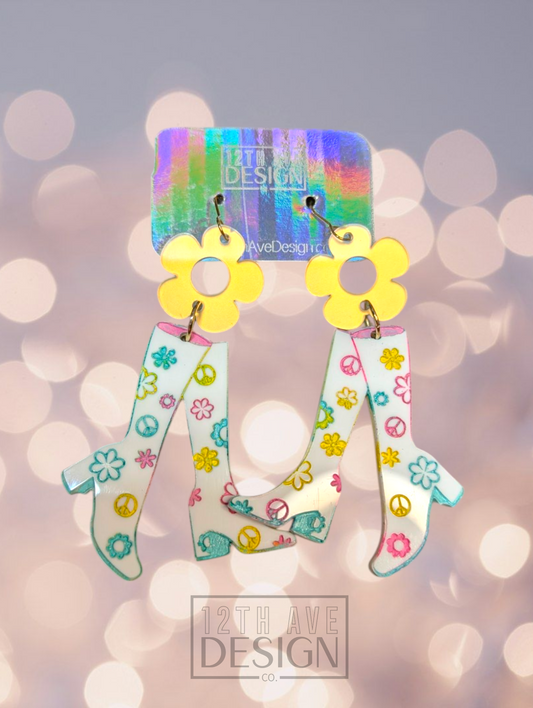 Engraved Daisy GoGo Boots