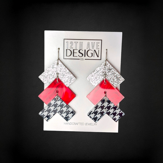Mascot Chevron Earrings