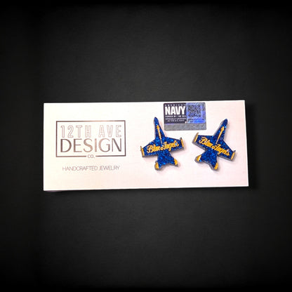 Blue Angels Stud Earrings