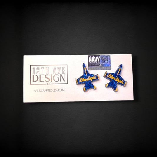 Blue Angels Stud Earrings